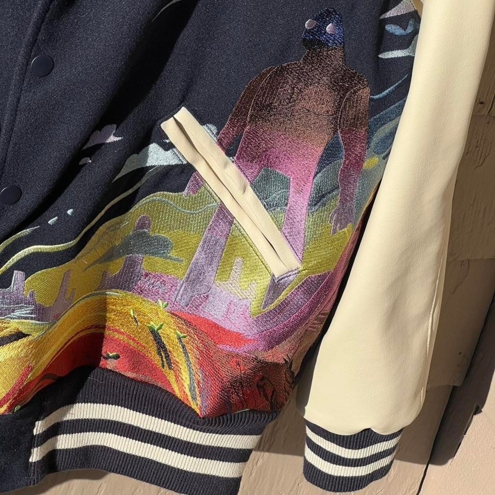 Derschutze x @uhezzy embroidered college varsity jacket - Picture 5 of 8